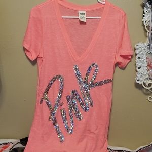 Victoria's secret pink sequin tee